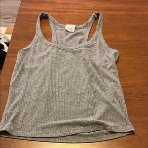 Women's Heather Gray Ribbed Tank Top
